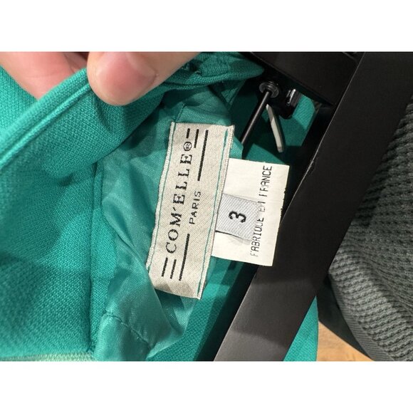 COM' ELLE Paris Women Skirt Size 3 Green - Picture 6 of 7